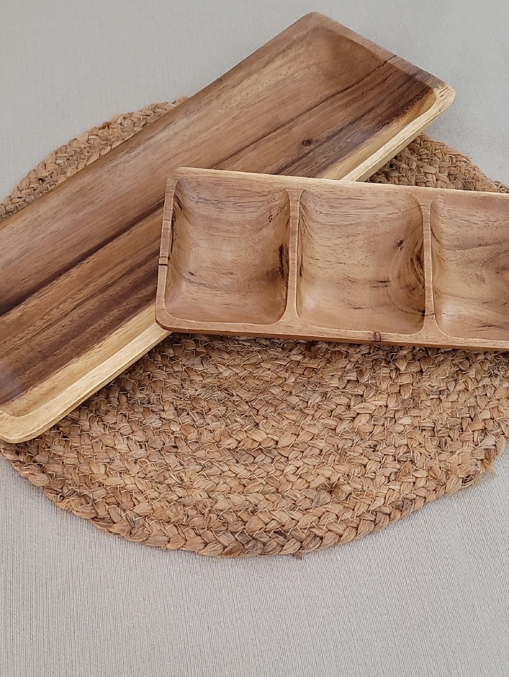 Beekman Home Wood Serving Trays (2)